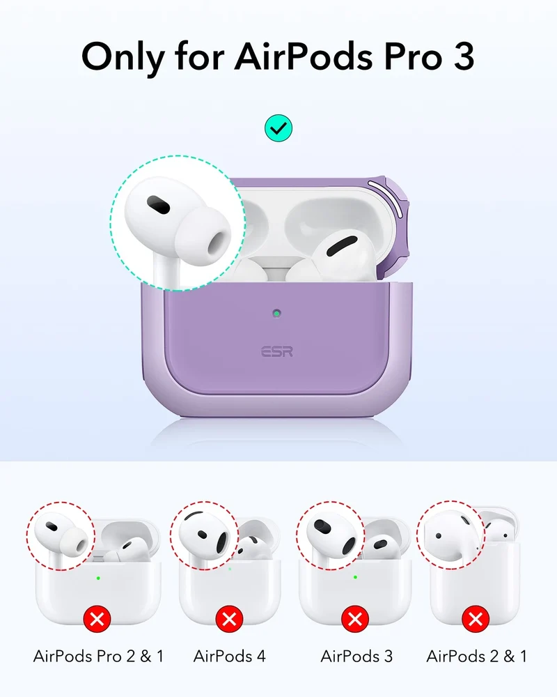AirPods Pro 3 Orbit Hybrid Magnetic Case - Lavender