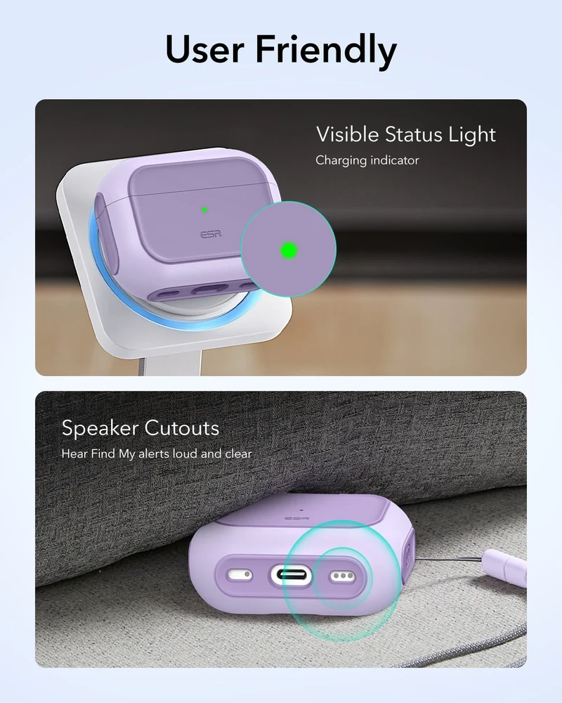 AirPods Pro 3 Orbit Hybrid Magnetic Case - Lavender