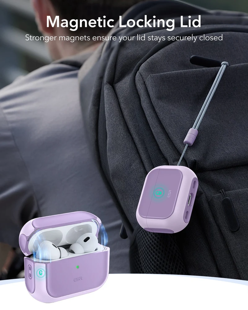 AirPods Pro 3 Orbit Hybrid Magnetic Case - Lavender