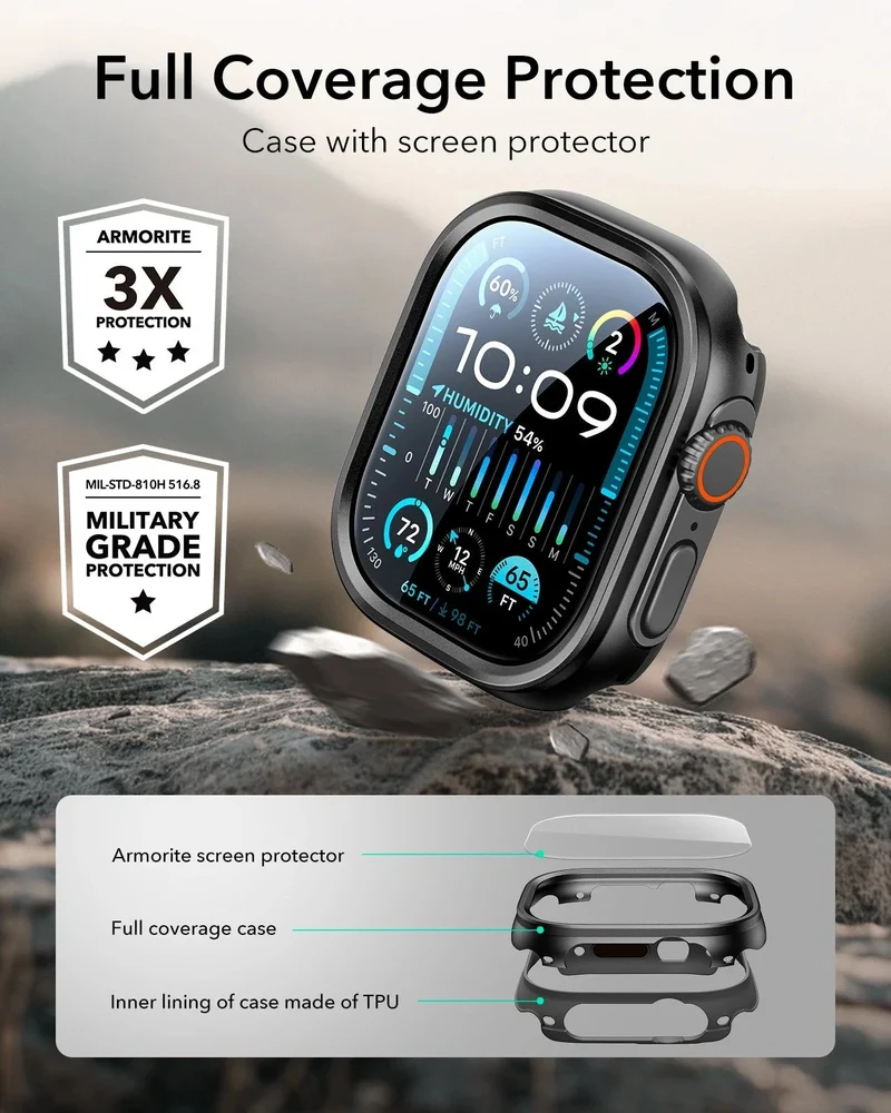 Apple Watch Ultra 3 Armorite Protection Set - Black