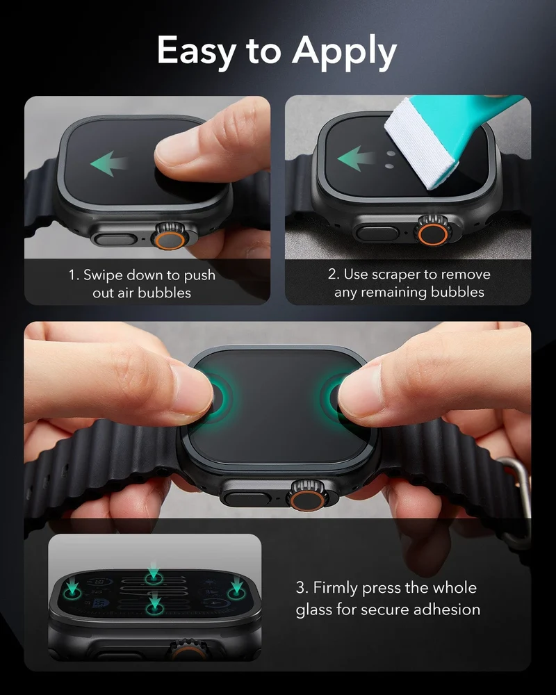 Apple Watch Ultra 3 Armorite Screen Protector - Black