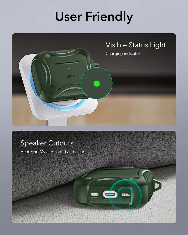 AirPods Pro 3 Cyber Tough Magnetic Case - Green