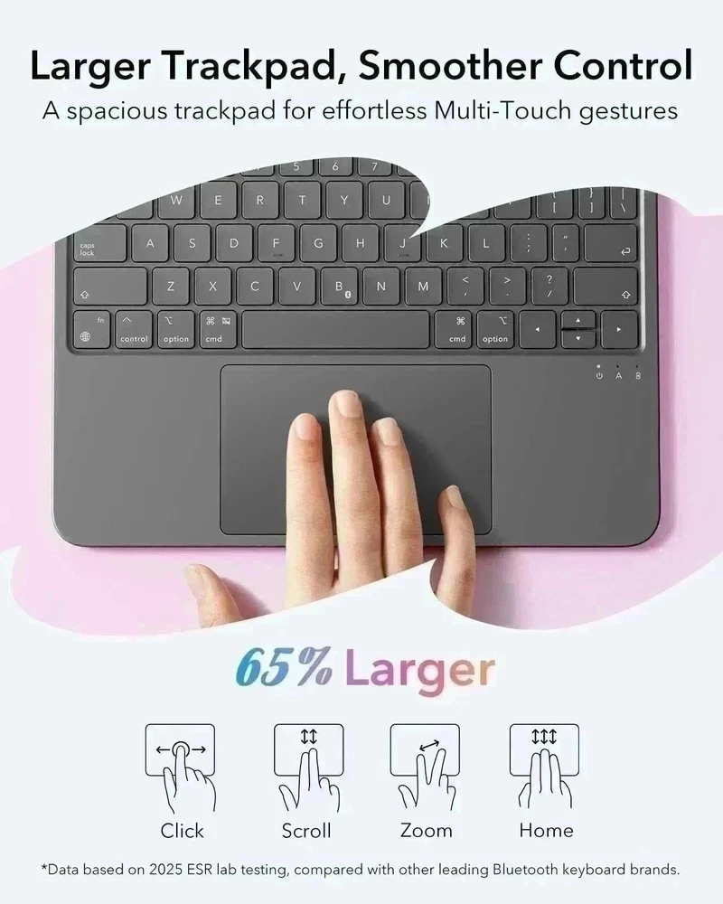 iPad 10th Gen Flex Keyboard Case (Detachable) Protection Bundle - US Layout-Dark Gray