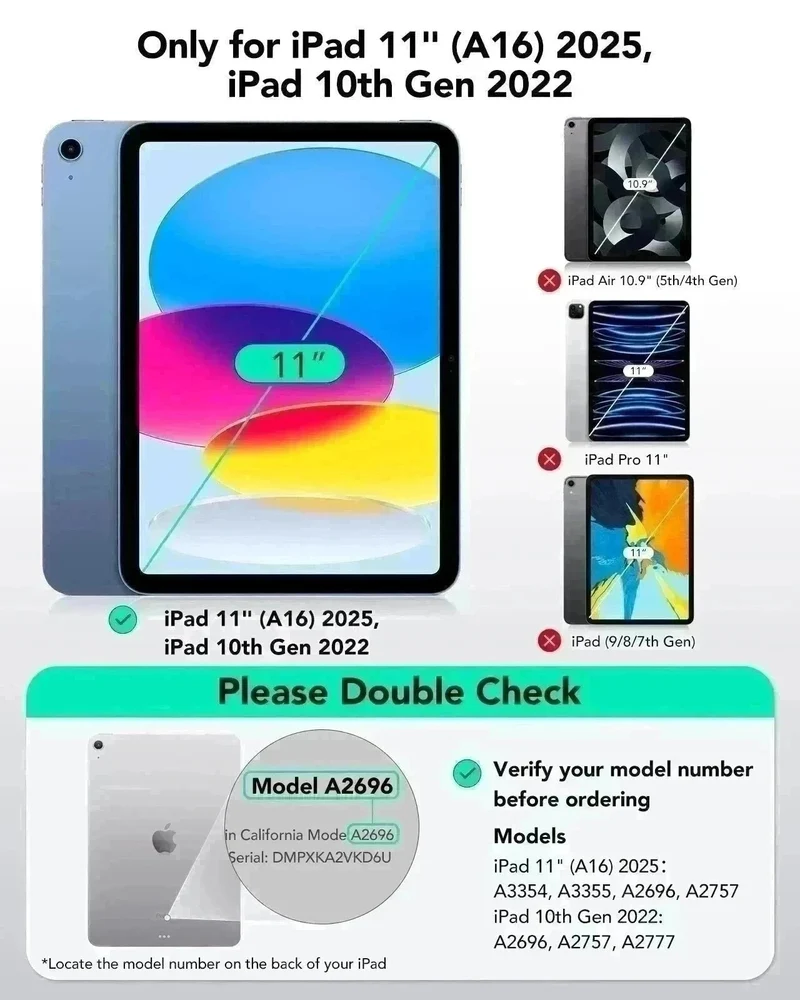iPad 10th Gen Flex Keyboard Case (Detachable) Protection Bundle - US Layout-Dark Gray