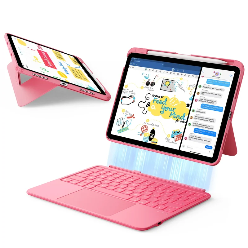 iPad 11" (A16) 2025 Flex Keyboard Case (Detachable) - US Layout-Pink