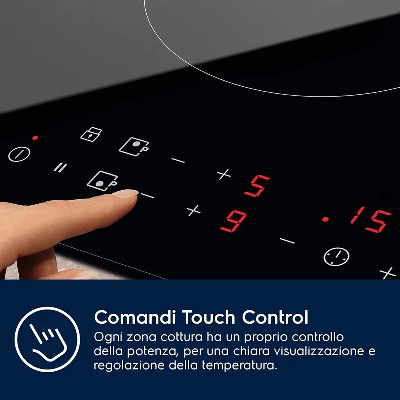 Piano Cottura a Induzione Da Incasso Electrolux Serie 600 Bridge LIL83443 Nero 80 cm 4 Zone