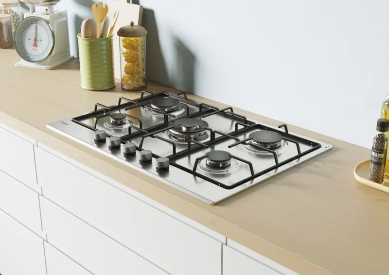 Piano Cottura a Gas Da Incasso Candy Idea Timeless CEL7P4WX Acciaio inox 74.5 cm 5 Fornello(i)