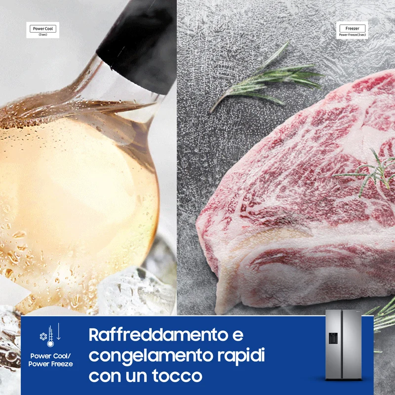 Frigorifero Side-by-Side Libera Installazione Samsung Serie 8000 RS68A854CSL 635L Classe C Inox