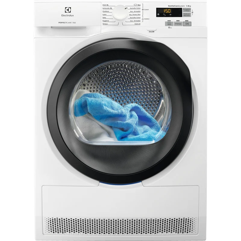 Asciugatrice Libera installazione Caricamento Frontale Electrolux GentleCare 700 EW7H583B 8 kg Bianco Classe C