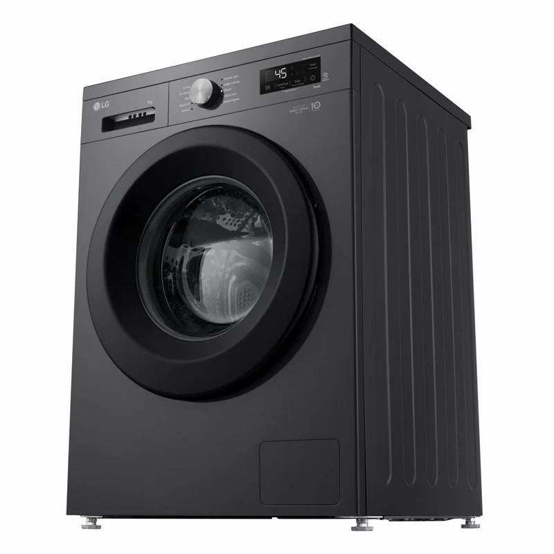 Lavatrice Smart Libera Installazione Caricamento Frontale LG F4NX1009NMB 9kg Classe A 1400 giri Black