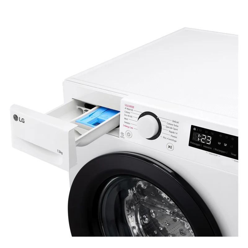 Lavatrice a Vapore Libera Installazione Caricamento Frontale LG F4R3013NSWB 13kg AI DD Classe A 1400 giri/min