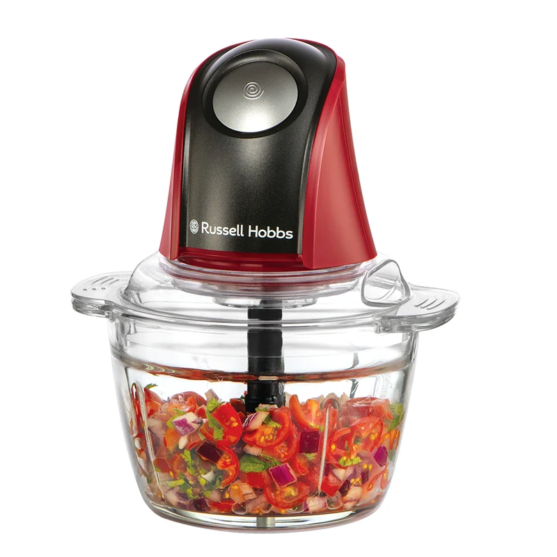 Tritatutto Elettrico Russell Hobbs 27130-56 0,5L 200 W Nero, Rosso, Trasparente