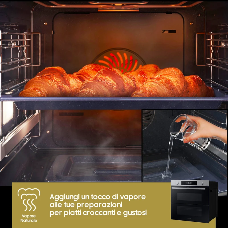 Forno Da Incasso Samsung Dual Cook Flex™ Serie 4 NV7B45403BS 76L Classe A+ Acciaio Inox