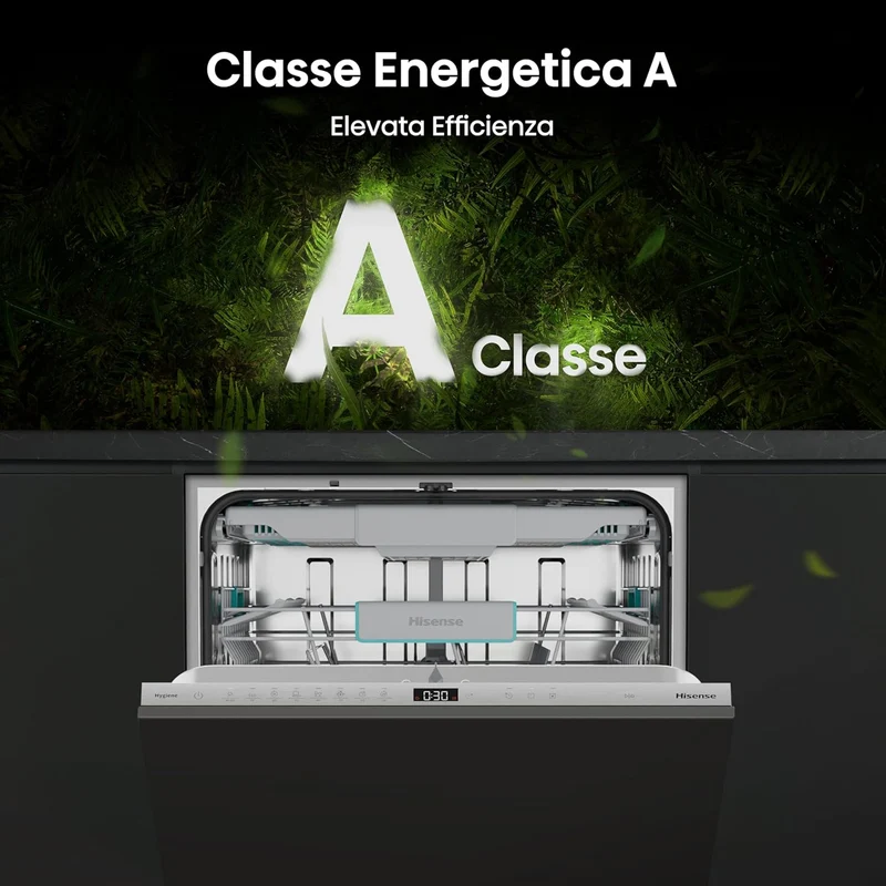 Lavastoviglie Da Incasso a Scomparsa Totale Hisense HV16A 16 coperti Classe A