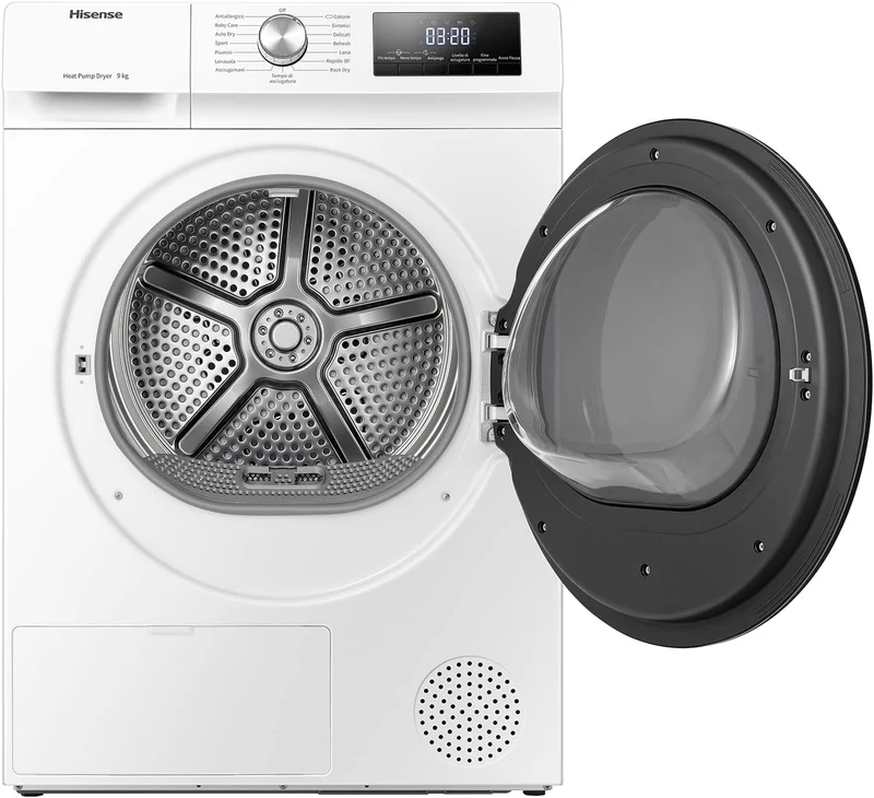 Asciugatrice Libera Installazione Caricamento Frontale Hisense DHQA902U 9 kg A++ Bianco