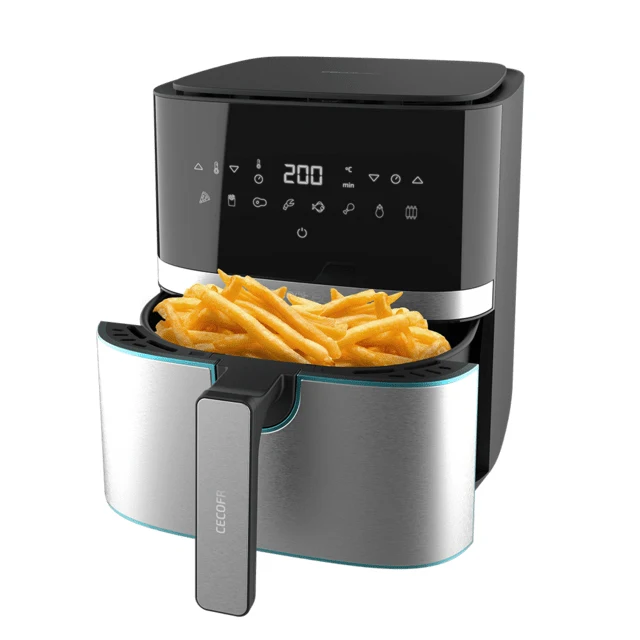 Friggitrice ad Aria Calda Cecotec 5500 Pro Singolo 5,5 L Indipendente 1700 W Nero, Acciaio inox