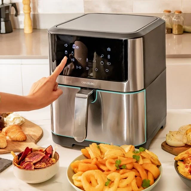 Friggitrice ad Aria Calda Cecotec Cecofry Supreme 8000 Singolo 8L 1800W in Acciaio Inox