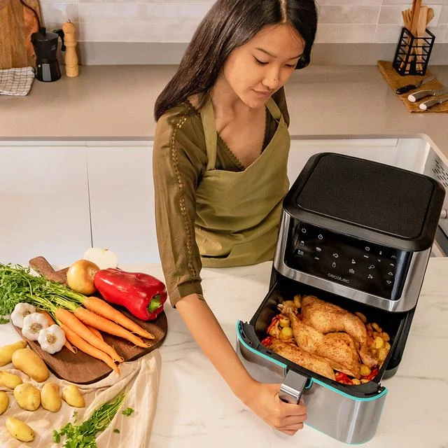 Friggitrice ad Aria Calda Cecotec Cecofry Supreme 8000 Singolo 8L 1800W in Acciaio Inox