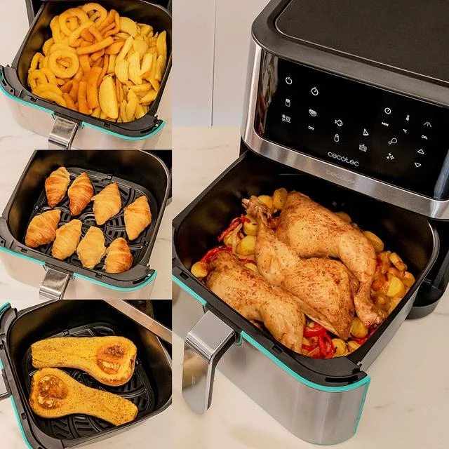 Friggitrice ad Aria Calda Cecotec Cecofry Supreme 8000 Singolo 8L 1800W in Acciaio Inox