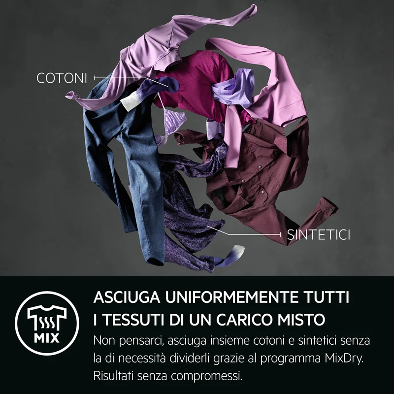 Asciugatrice Libera Installazione Caricamento Frontale AEG Series 7000 SensiDry TR7HG9C 9 Kg Bianco Classe C