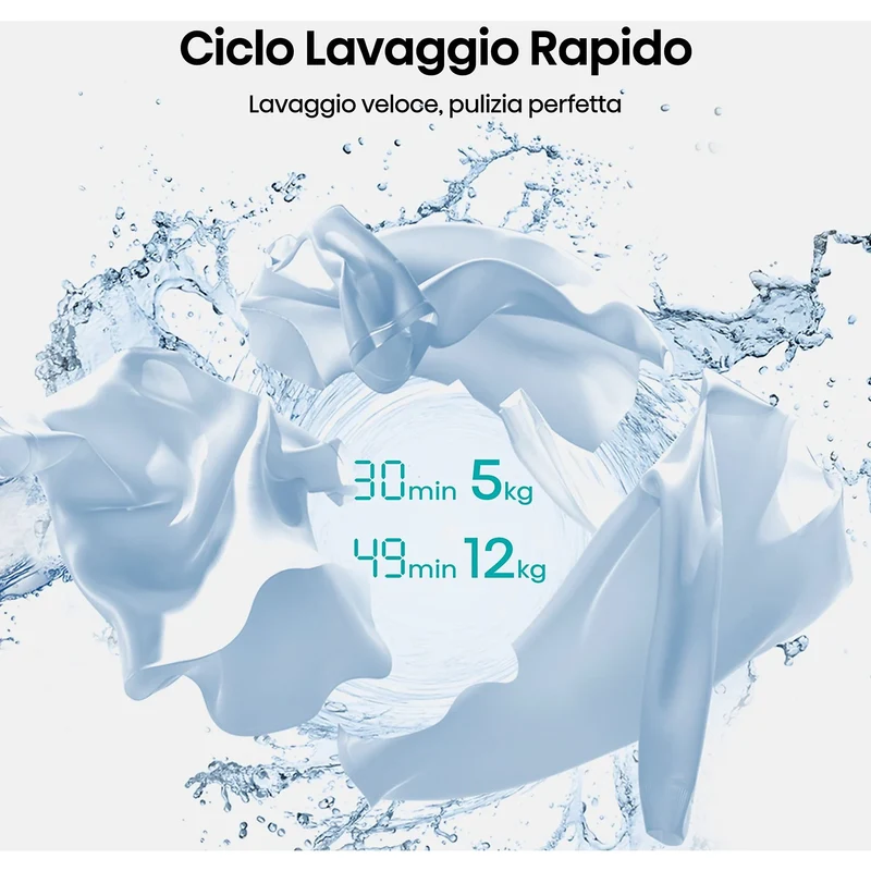 Lavatrice Libera Installazione Caricamento Frontale Hisense WF5I8043BWF 8 kg 1400 Giri/min Bianco Classe A