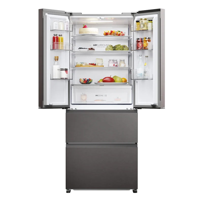 Frigorifero Side-by-Side Libera Installazione Haier HFR3718ENMD 402L Classe E Acciaio inox