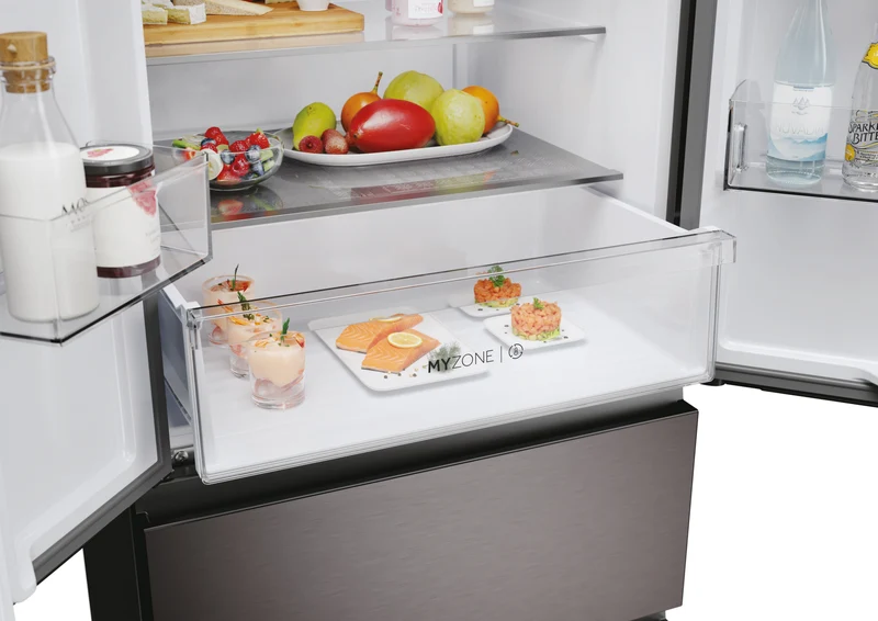 Frigorifero Side-by-Side Libera Installazione Haier HFR3718ENMD 402L Classe E Acciaio inox