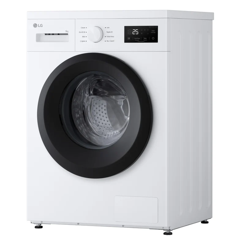 Lavatrice a Vapore Libera Installazione Caricamento Frontale LG F4NA1009NWK 9 kg, 1400 Giri, Classe A
