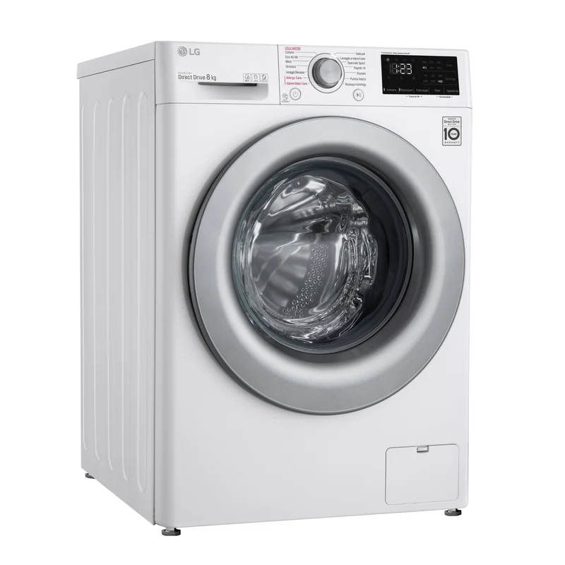 Lavatrice a Vapore Libera Installazione Caricamento Frontale LG Slim AI DDTM F2WV3S7S4E 7 kg Classe D