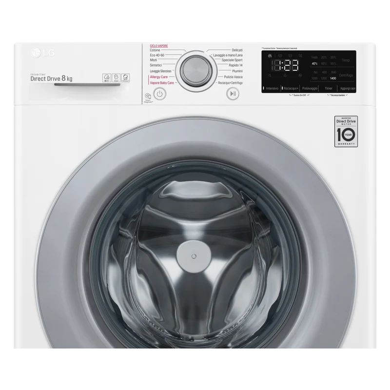 Lavatrice a Vapore Libera Installazione Caricamento Frontale LG Slim AI DDTM F2WV3S7S4E 7 kg Classe D
