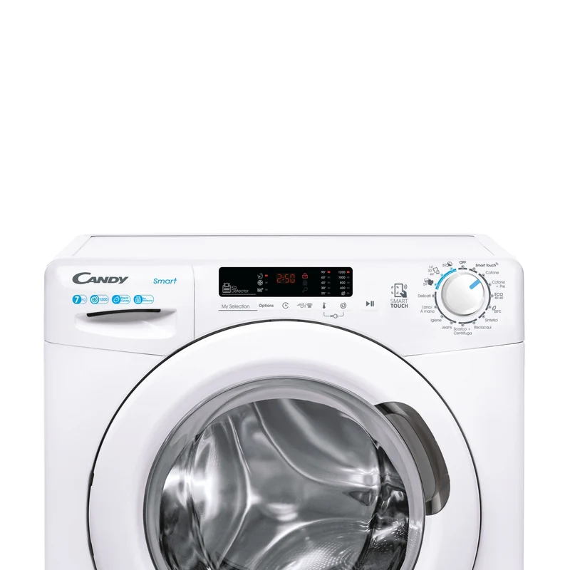 Lavatrice Libera Installazione Caricamento Frontale Candy Smart CS1272DW3/1-11 7 kg 1200 Giri/min Bianco Classe C