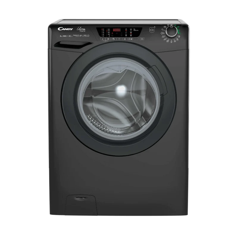 Lavatrice Libera Installazione Caricamento Frontale Candy Ultra Hygiene HE1584TWMBB6-S 8 kg 1500 Giri/min Nero Classe A