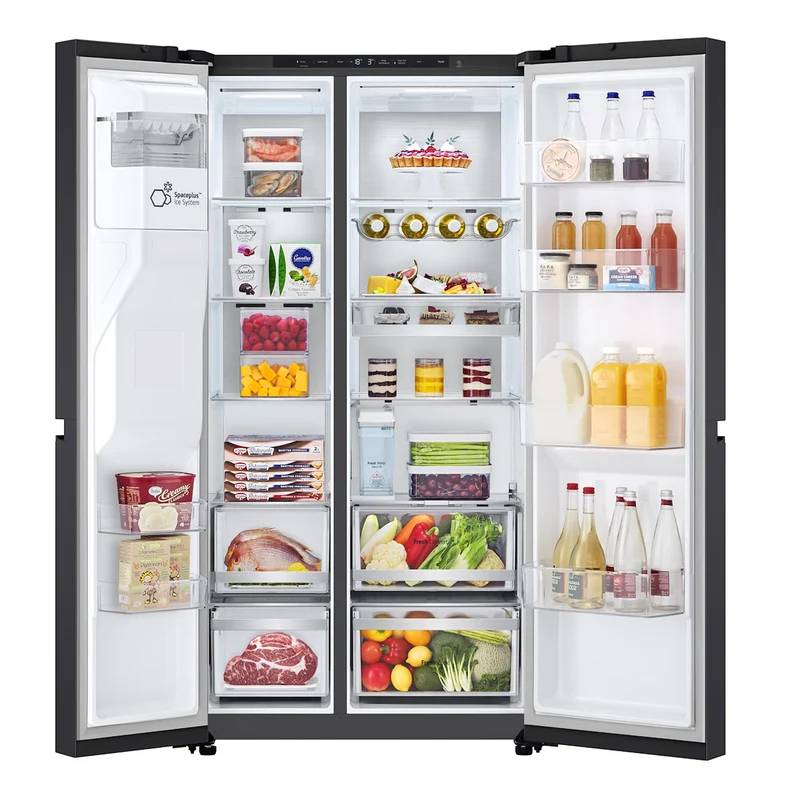 Frigorifero Side-by-Side Libera Installazione LG GSLE91EVAC 628L Classe C Wi-Fi Nero