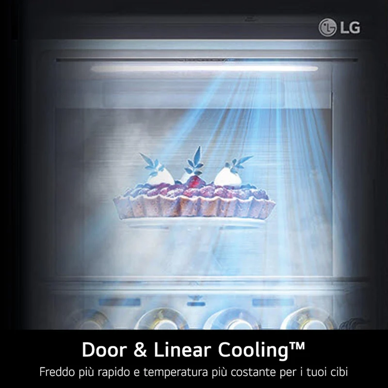 Frigorifero Side-by-Side Libera Installazione LG GSLE91EVAC 628L Classe C Wi-Fi Nero