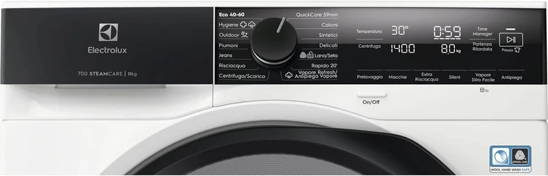 Lavatrice Libera Installazione Caricamento Frontale Electrolux SteamCare 700 EW7F411G 11 kg 1400 Giri/min Bianco Classe A