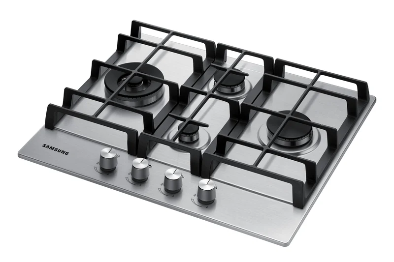 Piano Cottura a Gas Da Incasso Samsung NA64H3031BS 60cm 4 Bruciatori Inox