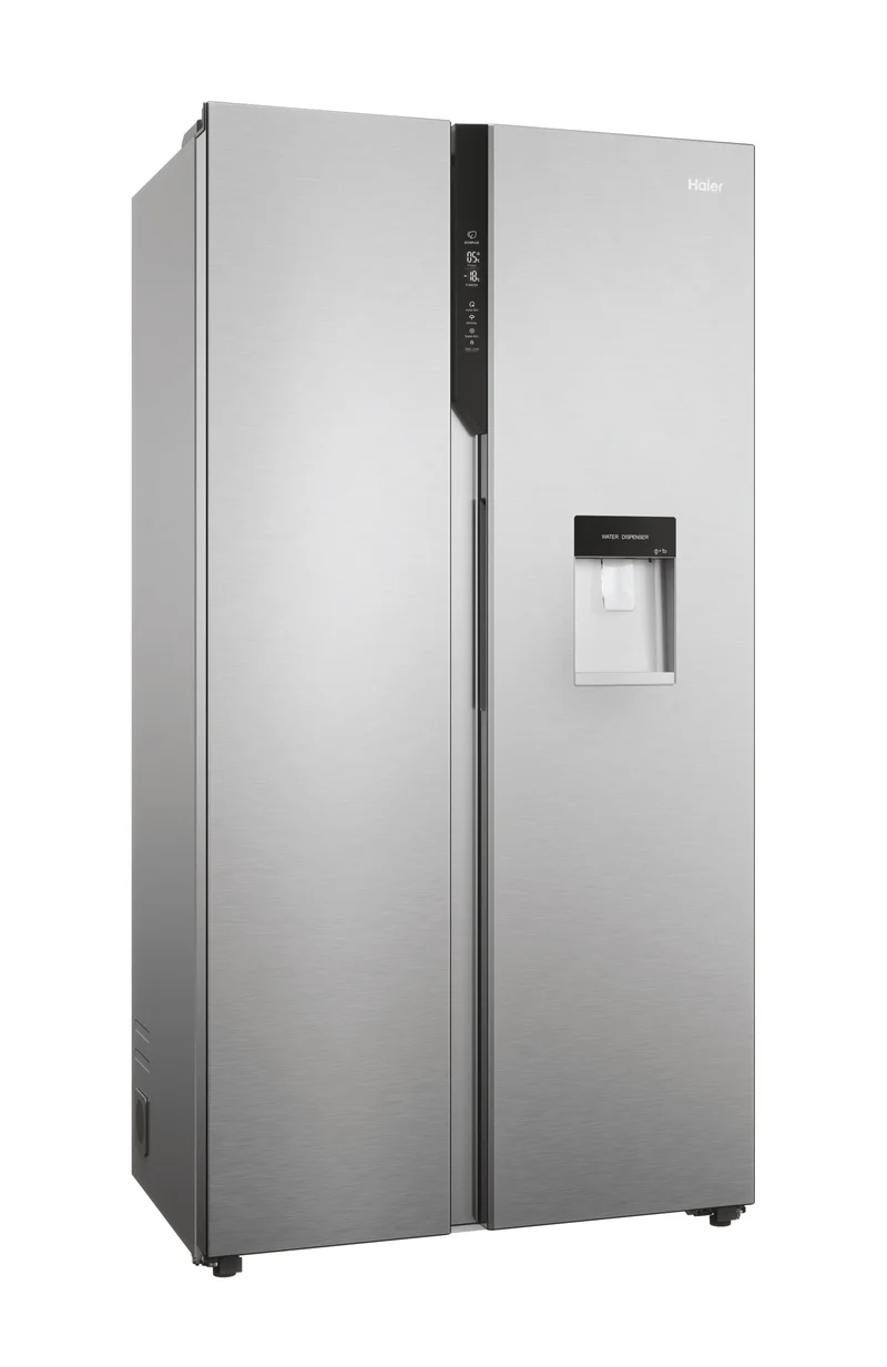 Frigorifero Side-by-Side Libera Installazione Haier SBS 90 Serie 5 HSR5918DWMP 521L Classe D Platino, Acciaio inox