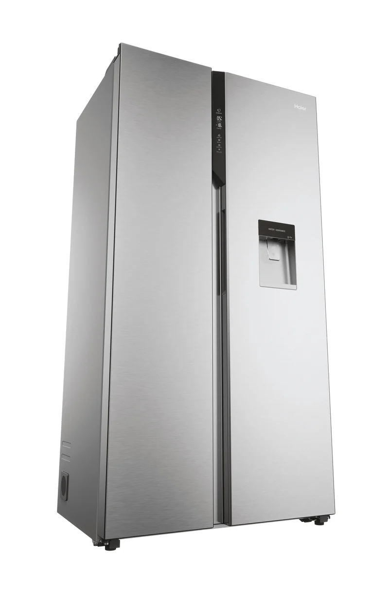 Frigorifero Side-by-Side Libera Installazione Haier SBS 90 Serie 5 HSR5918DWMP 521L Classe D Platino, Acciaio inox