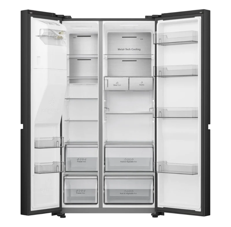 Frigorifero Side-by-Side Libera Installazione Hisense RS818N4TFE 632L Classe E Nero