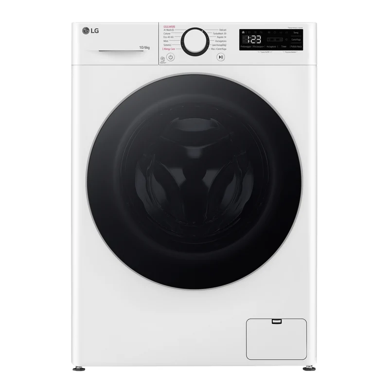 Lavasciuga Libera Installazione Serie R5 LG D4R5010TSWS 10/6kg AI DD Classe D 1400 giri/min Bianca Classe D
