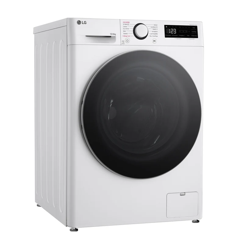 Lavasciuga Libera Installazione Serie R5 LG D4R5010TSWS 10/6kg AI DD Classe D 1400 giri/min Bianca Classe D