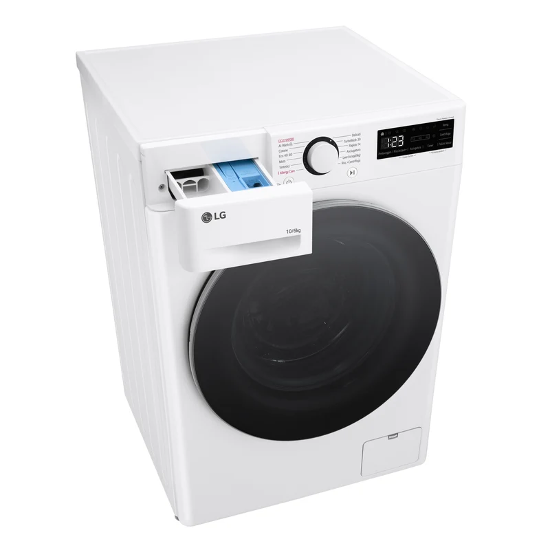 Lavasciuga Libera Installazione Serie R5 LG D4R5010TSWS 10/6kg AI DD Classe D 1400 giri/min Bianca Classe D