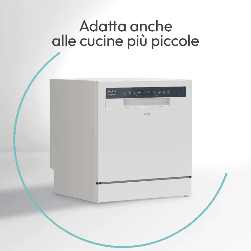 Lavastoviglie Libera installazione Candy RapidÓ CP 6E51LW 6 Coperti Classe E