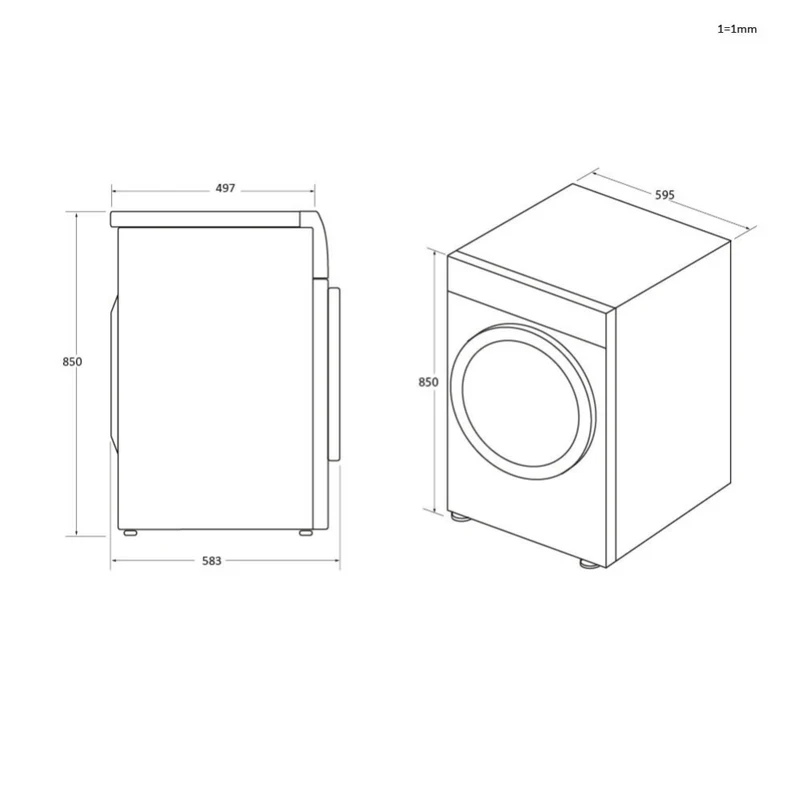 Lavatrice Libera Installazione Caricamento Frontale Haier I-Pro Series 5 HW100-B14959U1 10 kg 1400 Giri/min Bianco Classe A