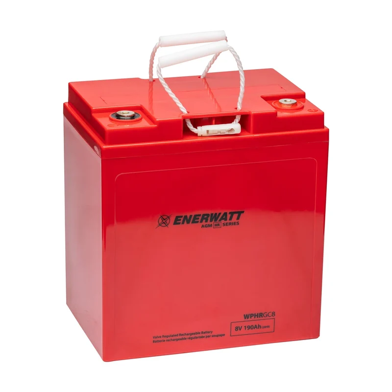 WPHRGC8 High Rate AGM Battery 8V 190Ah GC8 Golf Cart