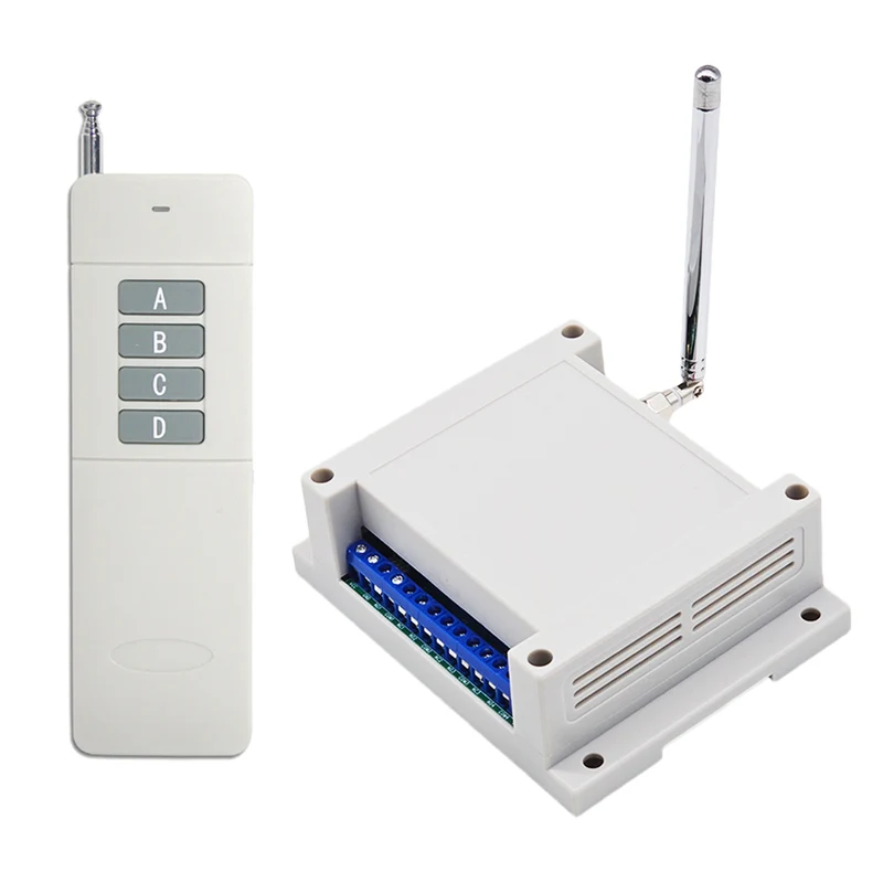 12V 24V interrupteur sans fil 4 canaux relais avec télécommande 5km (Modèle: 0020013)