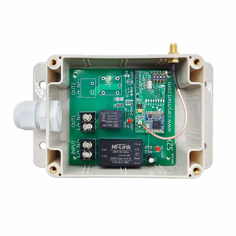 10A interrupteur sans fil récepteur RF 1 canal 230V sortie 5 km (Modèle: 0020145)