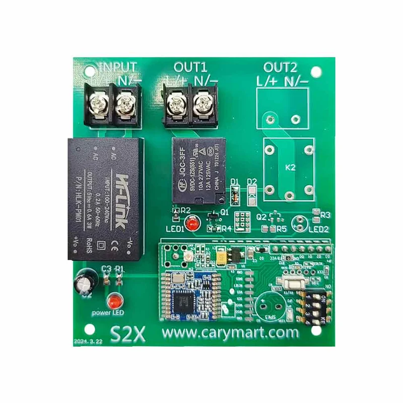 10A interrupteur sans fil récepteur RF 1 canal 230V sortie 5 km (Modèle: 0020145)
