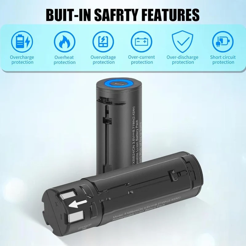 3.6V 2420mah FXONE Battery Replacement FXBB24 Compatible with for BaBylissPRO All FXONE Shaving Tool