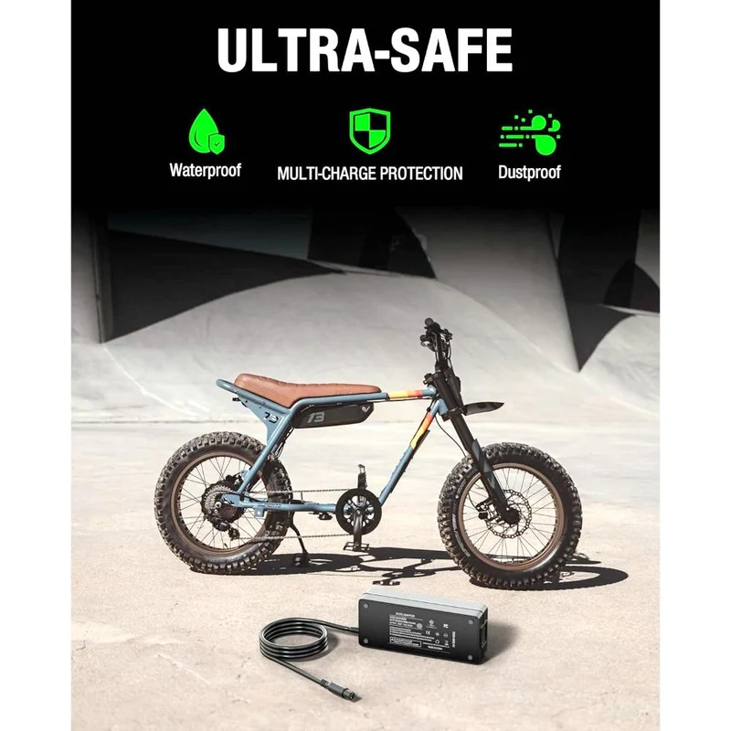 54.6V 3A Battery Charger Compatible With Super 73 Z/S/R-Series, Z Adventure, S2, RX Ebikes